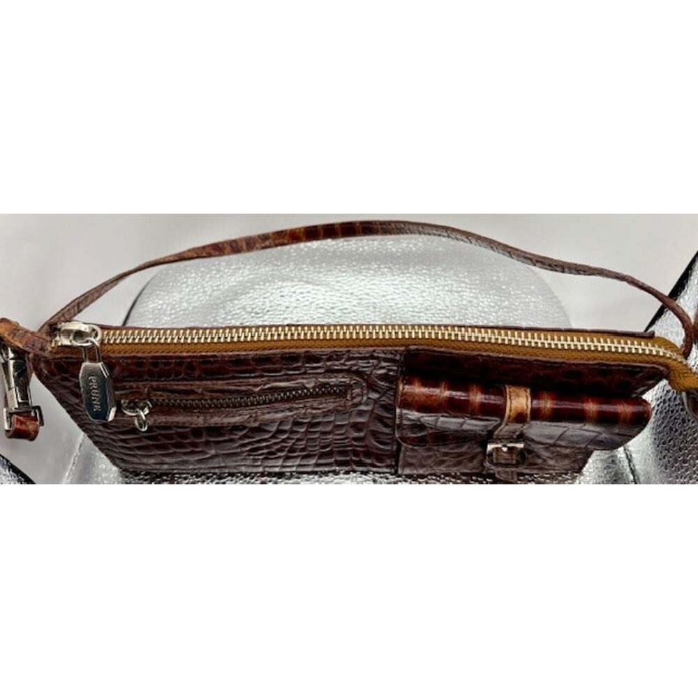 Prune Brown Clutch Purse Bovine Leather Full Grain - Picture 10 of 13